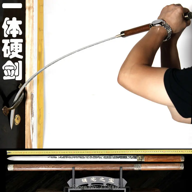Качественный Китайский Меч кунг-фу Sharp Wushu Sword Han Jian Full Tang клинок из марганцевой