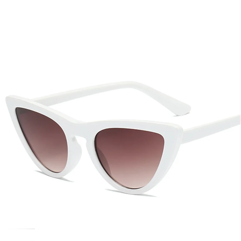 YOOSKE ретро сексуальные кошачий глаз солнцезащитные очки женские брендовые дизайнерские винтажные Кошачьи Глаза Солнцезащитные очки женские очки UV400 - Цвет линз: WhiteRed