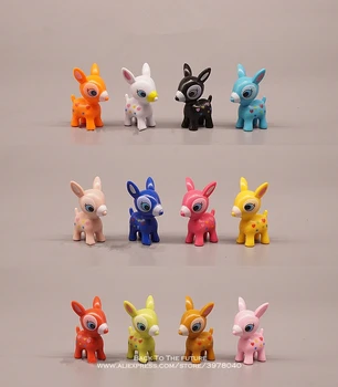 

Disney Bambi cartoon 4cm 12pcs/set mini doll Action Figure Anime Decoration Collection Figurine Toy model for children gift
