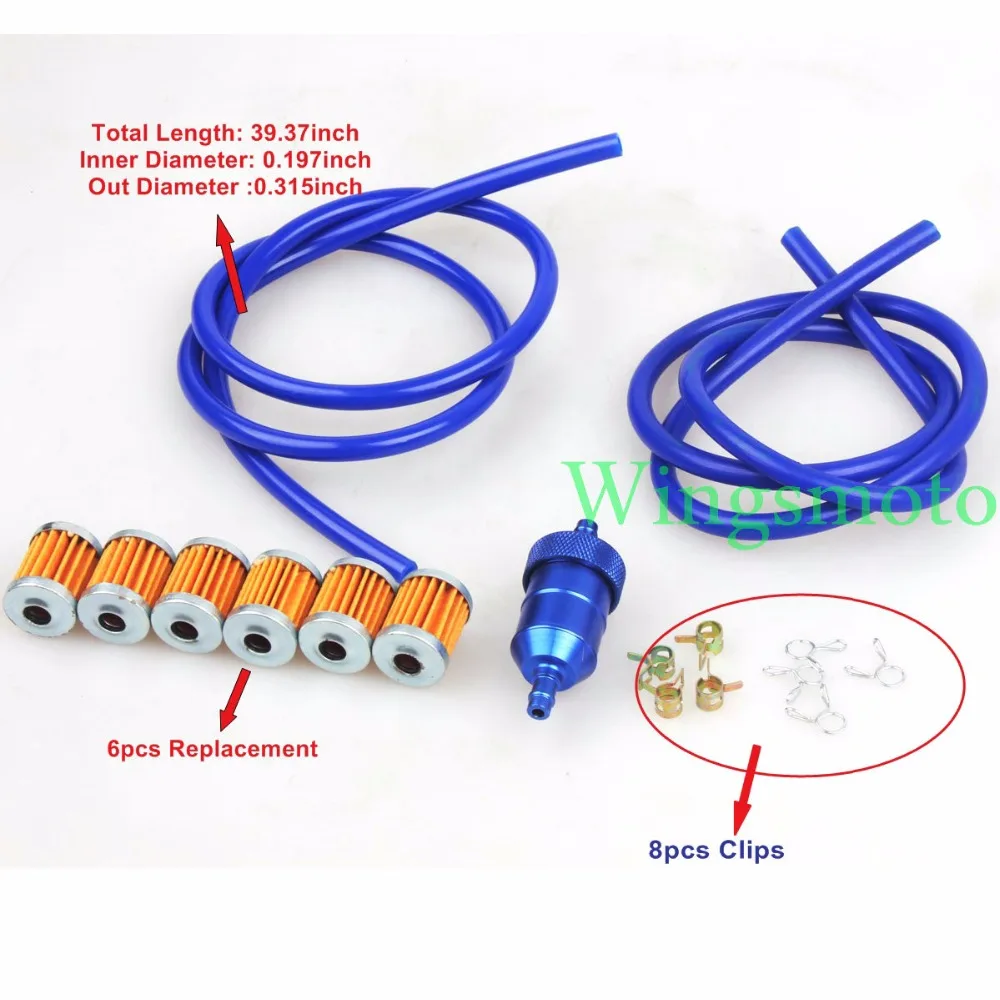 0.197inch Inner Dia Colorful Motorcycle Performance Fuel Tube Hose Line