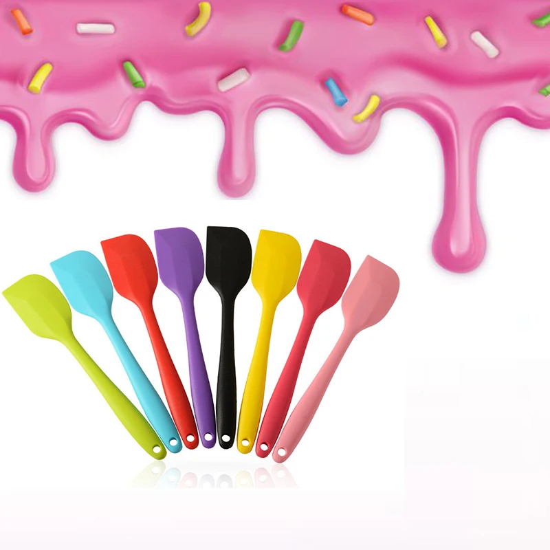 

Kitchen Silicone Cream Butter Cake Spatula Mixing Batter Scraper Brush Butter Mixer Cake Smoother Baking Tool Kitchenware
