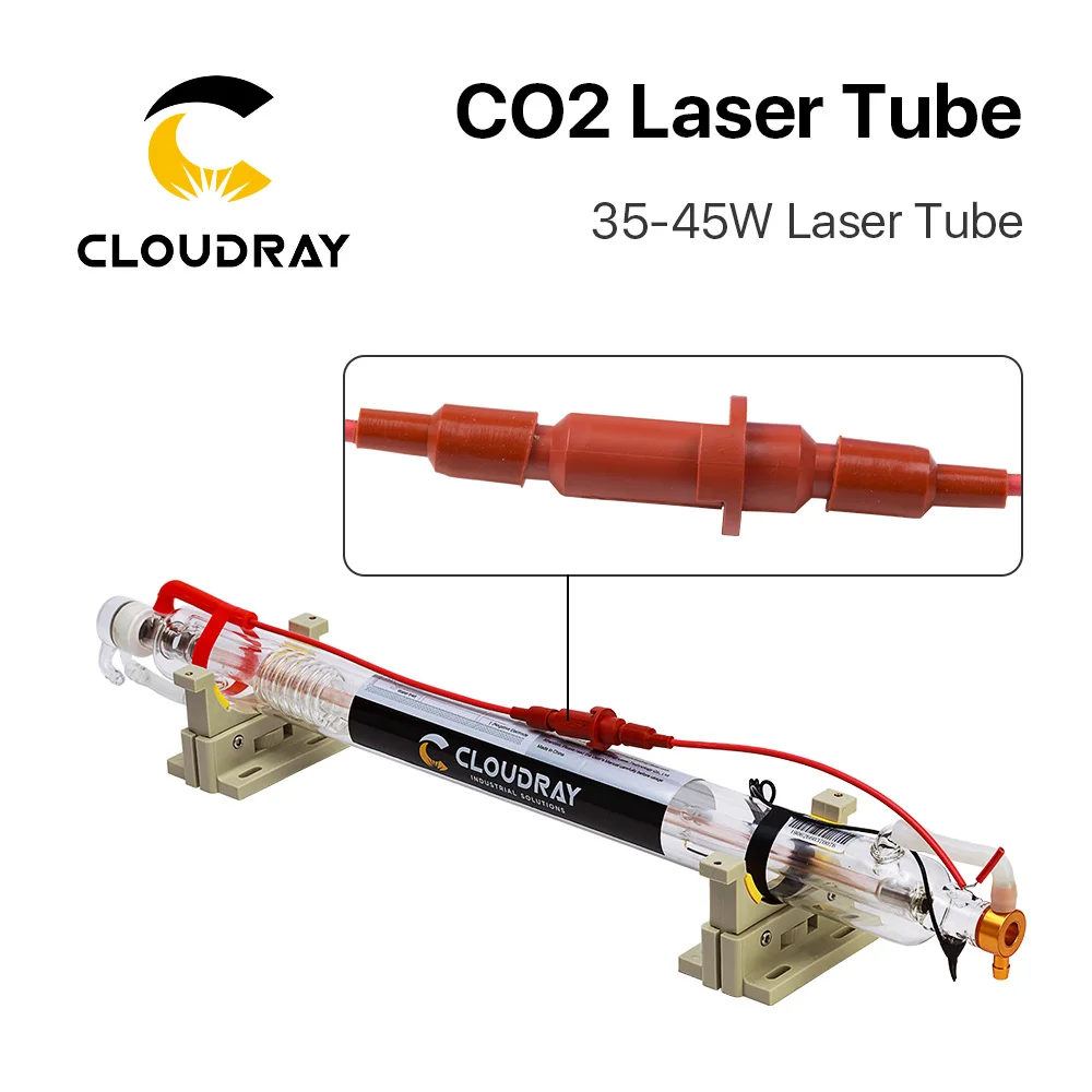Beste Cloudray 40W Co2 Laser Opgewaardeerd Metalen Hoofd Buis 700MM Glas Pijp Lamp voor CO2 Lasergravure Snijmachine