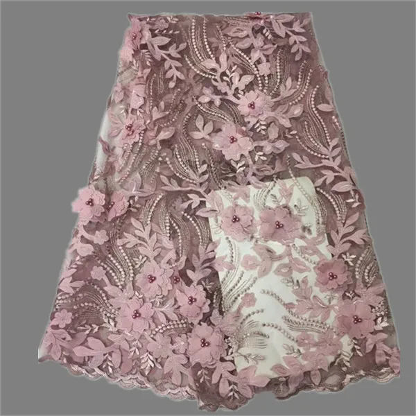 Latest embroidery French tulle net lace fabric with 3D appliques ACN5(5yards/lot) many color | Дом и сад