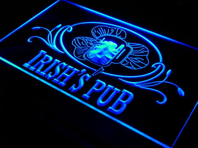 S012 ирландский бар клуб светодиодный неоновый свет вывеска вкл/выкл переключатель 20+ цвета 5 размеров