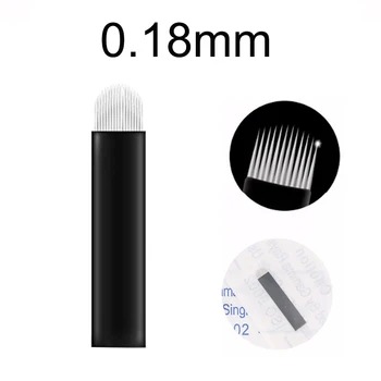 

0.18mm Flex Needles for Tattoo Blades 12/14/16/18 pin U shape Pin Needle Microblading Permanent Makeup for Eyebrow Manual Pen