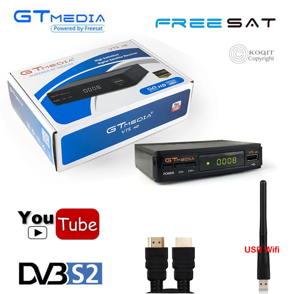 

Cline for 1 year DVB S2 Decoder Tuner Receptor 1080P HD digital tv box DVB-S2 Satellite Receiver USB WiFi Antenna Youtube Biss