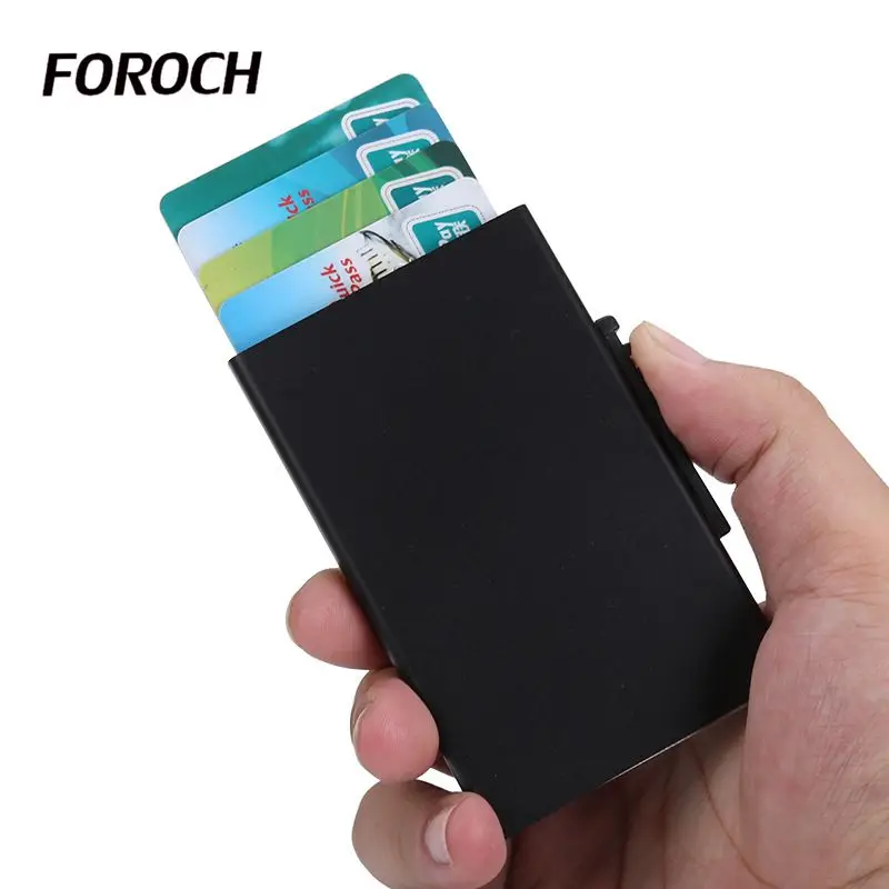 Модный новый алюминиевый футляр для карт памяти Rfid автоматический выскакивающий