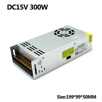 

DC15V 20A 300W LED Light Belt Driver Switching Power Supply 110 220VAC Constant Voltage Transformer Monitoring CCTV CNC