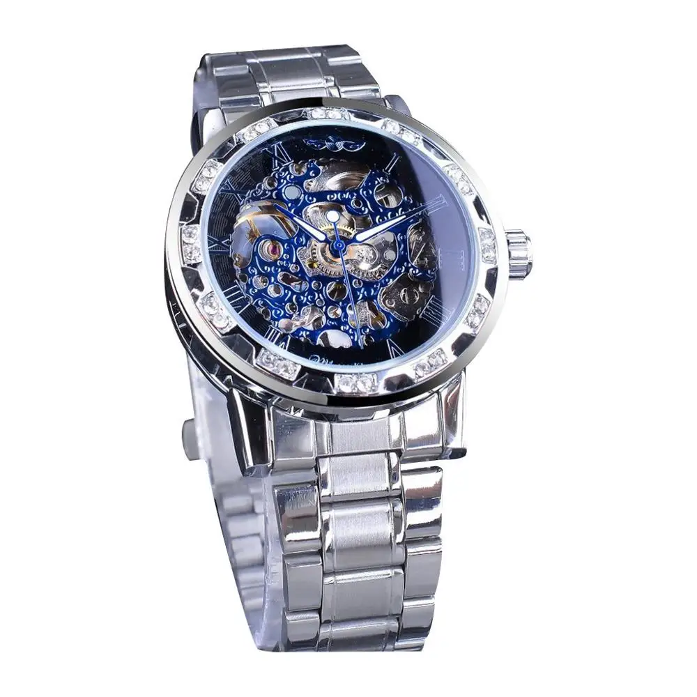 

Hollow Luxury Retro Fashion Design Business Fashion Men's Steel Belt Mechanical Watch Transparent Mesh Bracelet For Men