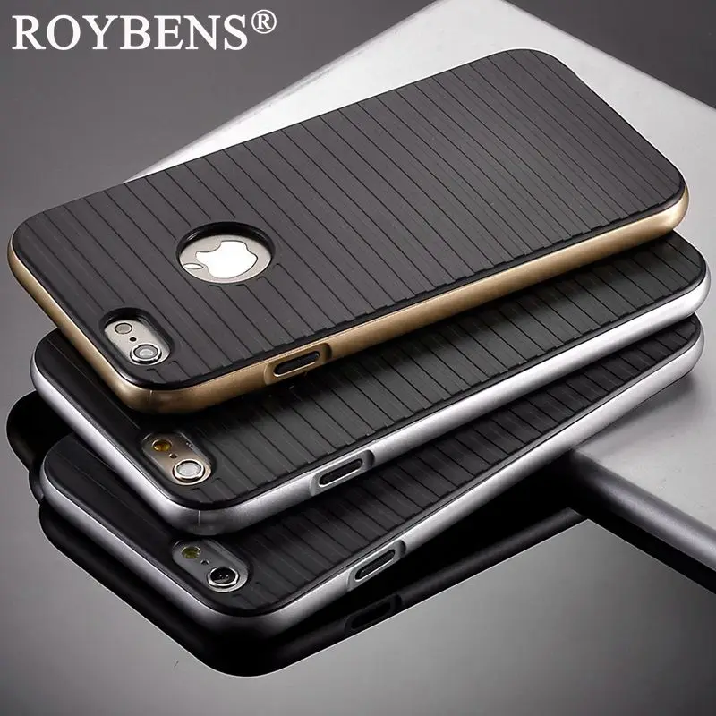 

Original PC + Silicone Hybird Armor Case For Apple Iphone 5 5S SE / 6 6S / Plus Hard Back Case 2 in 1 Dual Layer Slim Full Cover