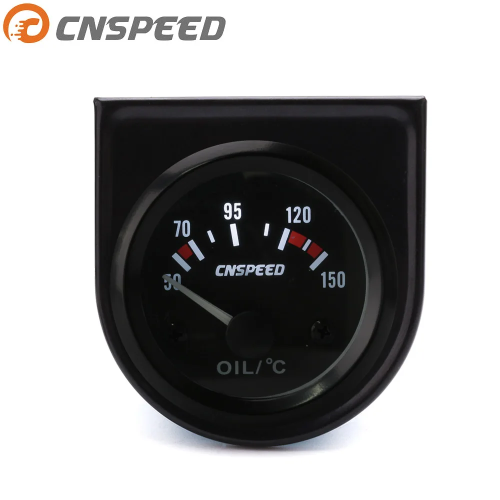 

CNSPEED 52mm Gauge Universal 12V Oil temp gauge 50~150 C Oil temperature gauge Oil temp instrument with oil temp sensor YC101265
