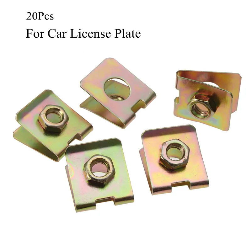 20Pcs For Car License Plate Installation Screw Fastener Body V Calipers