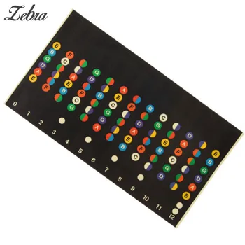 

Zebra 3pcs/Set Guitar Scale Sticker Musical Alphabet Stickers Coded Fretboard Note For Musical Instruments Guitar Learner Parts