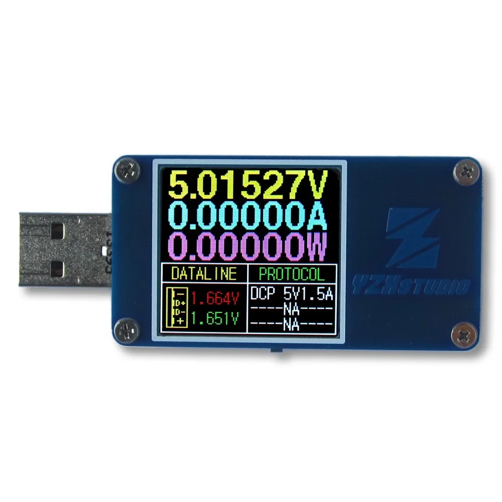 ZY1276 голубая Таблица ZY1270 цветной Измеритель USB PD TC тестер напряжения и емкости