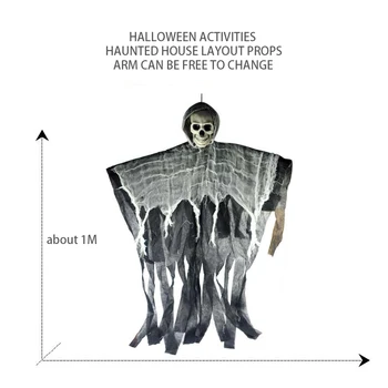 

New Gag Toys Door Decoration Skull Halloween Hanging Ghost Haunted House Grim Reaper Horror Props Home Door Bar Club Decor