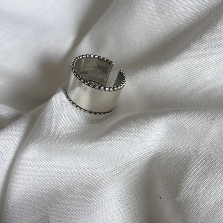 Увеличенная индивидуальность 925 пробы серебряные большие кольца для женщин Свадебные украшения регулируемый античный перстень Anillos