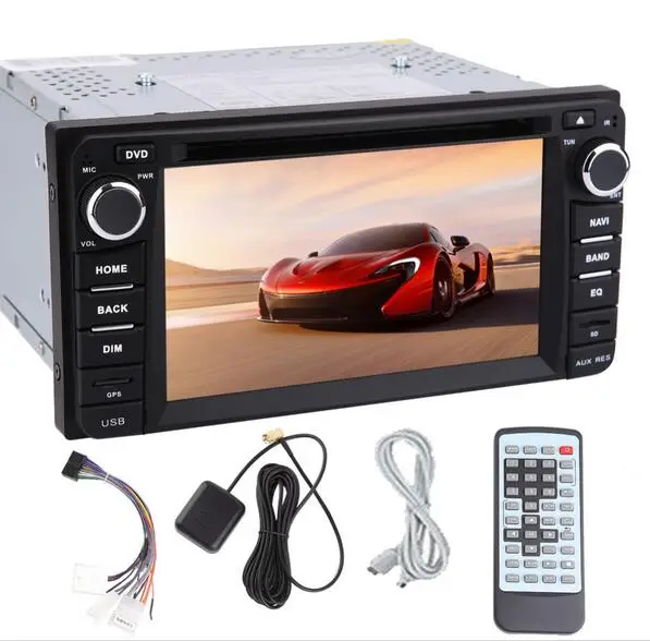 Автомобильный DVD видеоплеер с процессором Android 7 1 GPS навигацией Wi Fi двухъядерным