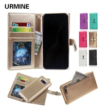 

Luxury Handbag Wallet Flip Phone Case For iPhone 7 6 6s Plus Funda For Samsung S8 Plus Women Zipper Leather Cases with Card Slot