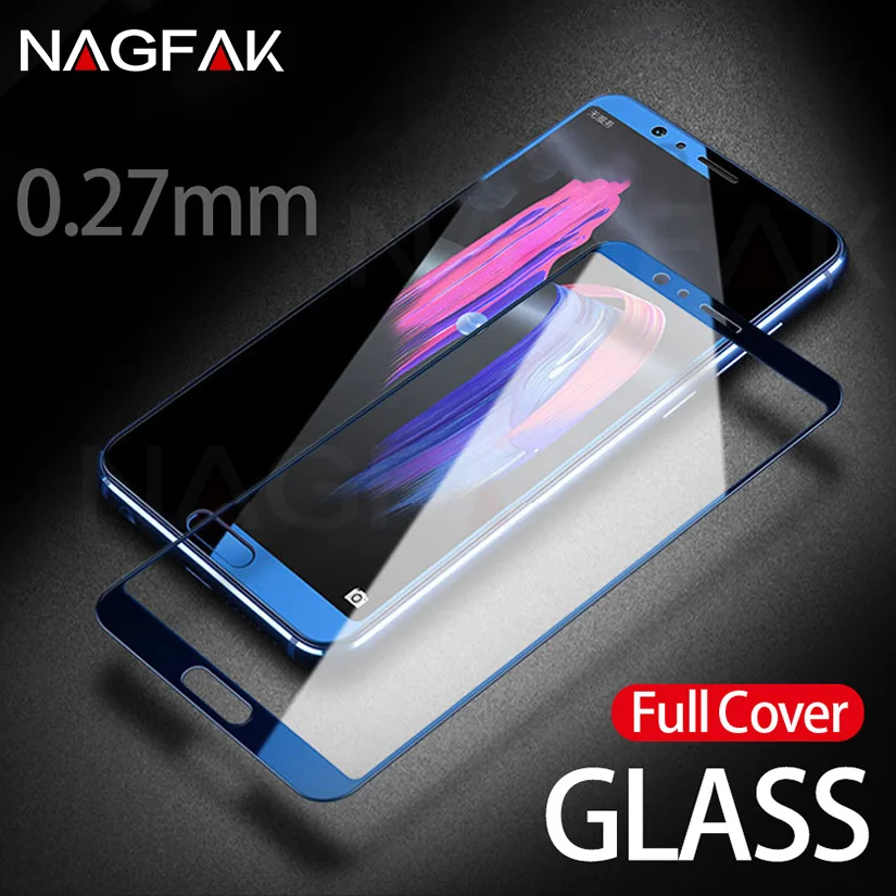 

2.5D Curved Edge Full Cover Screen Protector For Huawei Honor V9 V10 9 Lite Tempered Glass On The Honor 9 9 Lite Glass Film