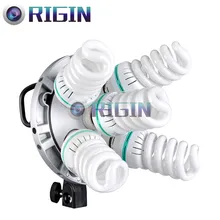Godox Photo Studio Godox TL-5 5in1 E27 Socket Tricolor Bulb Light Speedring Lamp Head Multi-Holder Camera Photography Lighting