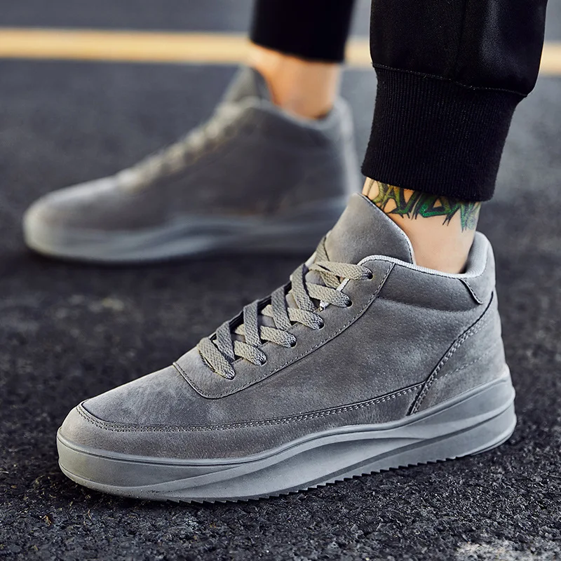 Sneakers Femme 2018 New Middle Heel Running Shoes for Men Winter PU Leather Outdoor Sports Shoes for Male Warm Men Sneakers Sneakers Femme 2018 New Middle Heel Running Shoes for Men Winter PU Leather Outdoor Sports Shoes for Male Warm Men Sneakers