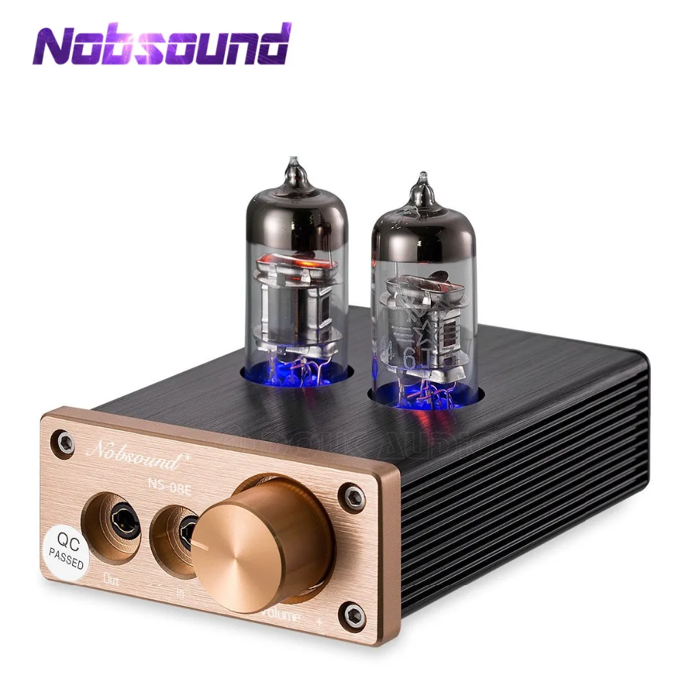 Kopen Nobsound NS 08E Mini 6J3 Vacu uuml;m Buis Pre Versterkers Audio High current HiFi Stereo Earset Headphone Amp