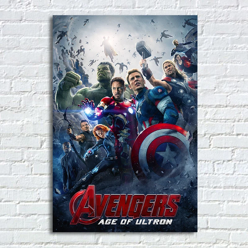 

Modern Superhero Movie Silk Poster Avengers Wall Art Picture Captain America Thor Iron Man Heroes Silk Prints Home Wall Decor
