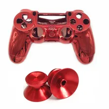 PS4 хромированный чехол, Передняя Задняя крышка, корпус, алюминиевая крышка для джойстика для Playstation 4 PS4 PS 4 DualShock 4, геймпад