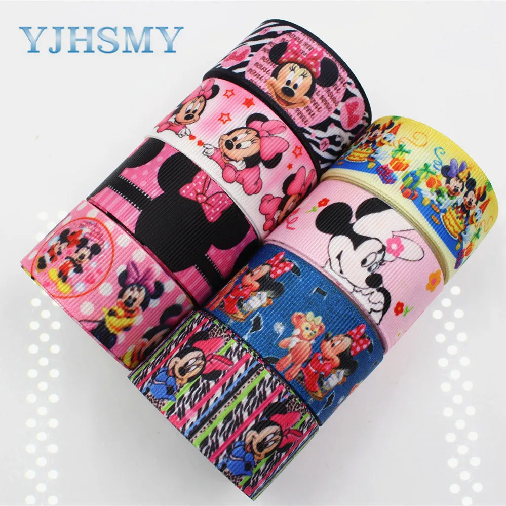 

YJHSMY 175126 (1'') 25mm 10yard cartoon series printing satin ribbons, clothing accessories, wedding gift packaging.