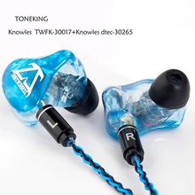 TONEKING T4 в ухо наушник 4 уравновешенного якоря 4BA Hi-Fi мониторы музыка DJ наушники с MMCX 8-ядерный посеребренный кабель