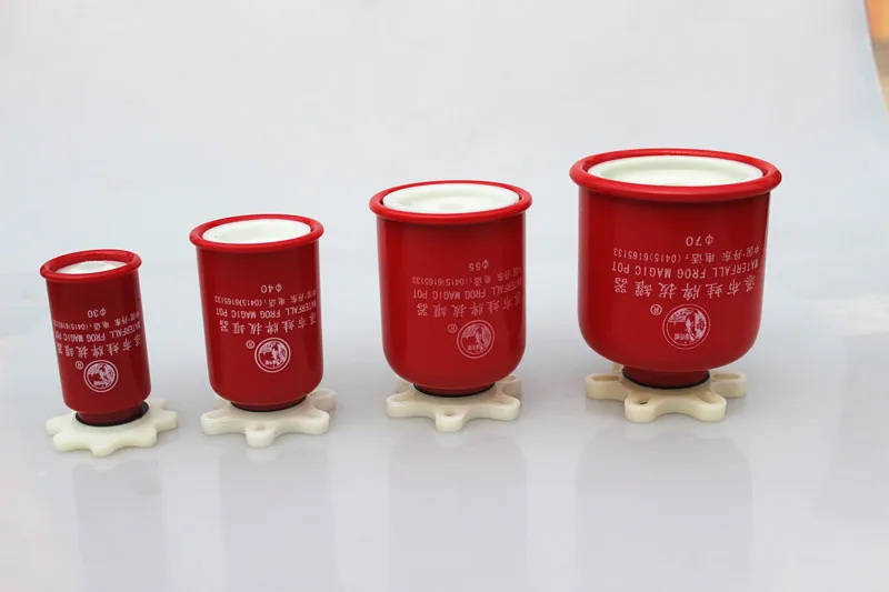 High quality 4 pcs Genuine waterfall frog magic pot acupuncture massage cupping hand screw type red cans non- peak cupping 4