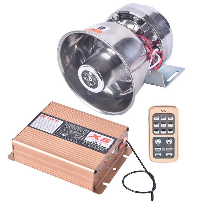 Дешевый GUBANG DC12V 8 звук автосигнализации 200 Вт высокой четкости Мегафоны грузовик автомобиль громкий Динамик Беспроводной удаленного Управление