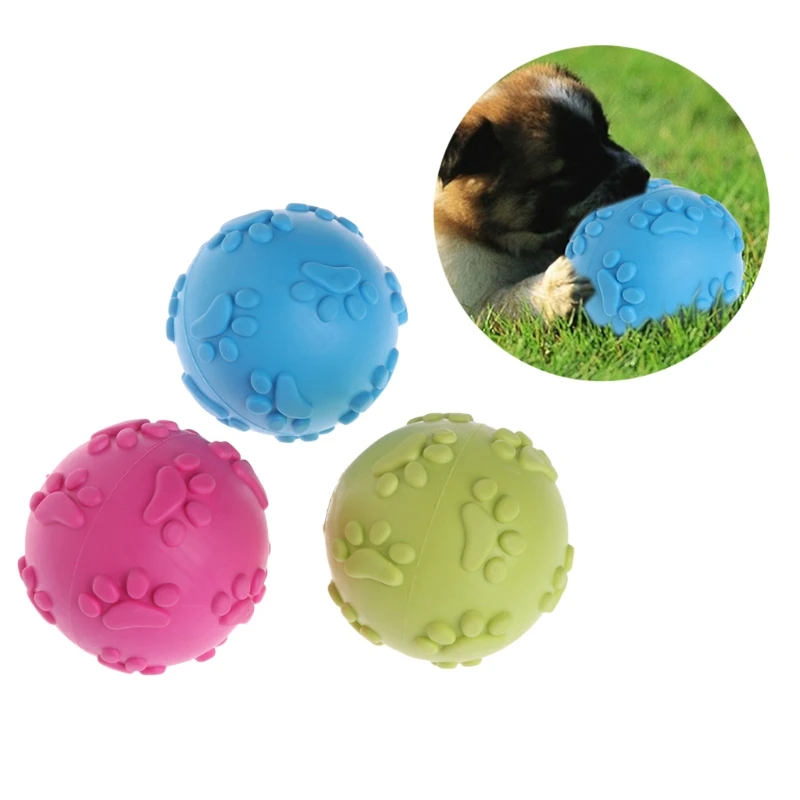 

OOTDTY 1PC 6cm Cute Rubber Resistant Bite Clean Teeth Chew Training Toy For Pet Dog Cat Puppy random color