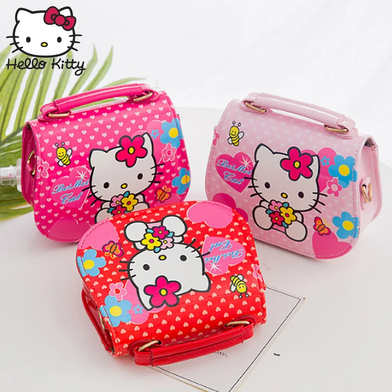 Рисунок «Hello Kitty» мультфильм PU дети плечо Повседневное модные тонкие сумка Водонепроницаемый пользовательских диагонали для маленьких девочек KT плюшевый Кошелек