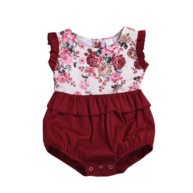 

Baby clothes Toddlers Infant Baby Kids Sleeveless Floral Romper Sister Matching Outfits 0M-24T babys A20