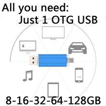 Pen Drive 32gb 16gb Smart Phone USB Flash Drive 1tb Pendrive 8gb OTG External Storage Micro Flash Usb Memory Stick 64gb 128gb