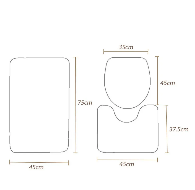 3 шт. креативный деревянный узор нескользящий чехол для сиденья унитаза и коврик для ванной комнаты аксессуары наборы