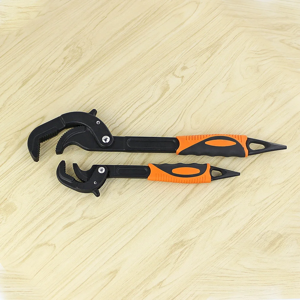 

2pcs Multi-function single head fast universal wrench pipe wrench pipe leading activities adjustable wrench
