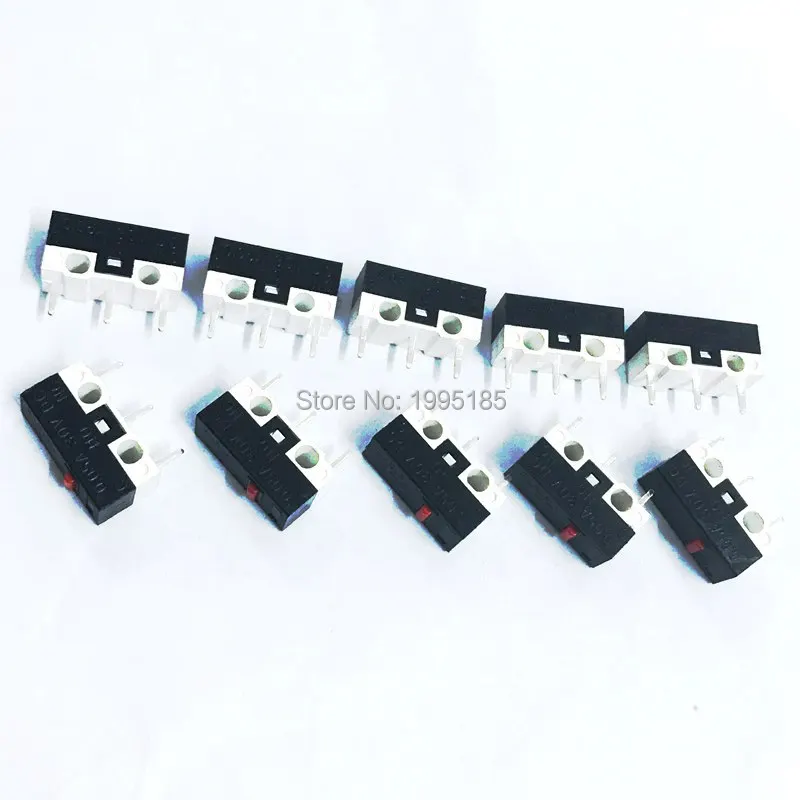 

10PCS Button Switch 3Pin Mouse Switch Microswitch For RAZER Logitech Mouse Small Power 0.05A 30V DC Touch Micro Switch G600