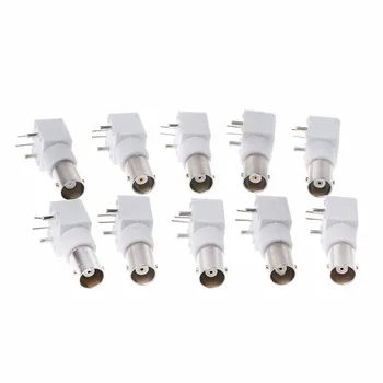 

10Pcs/Set Board PCB Mount Right Angle BNC Female Jack With Nut Bulkhead Connector