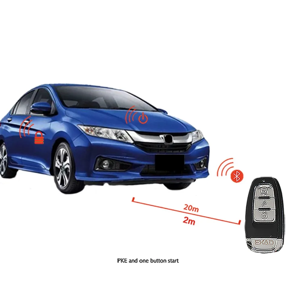 Город 15 автомобильные аксессуары Автозапуск комфортная система PKE телефон приложение дистанционный запуск автомобиля двигатель Автосигнализация Push 913