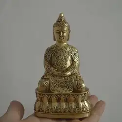 Редкие Тибет Медь Амитабха Гуаньинь восхитительный статуя Будды металла ремесленных