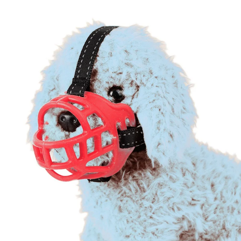 Cute Soft Silicone Strong Dog Muzzle Anti biting Adjusting Straps