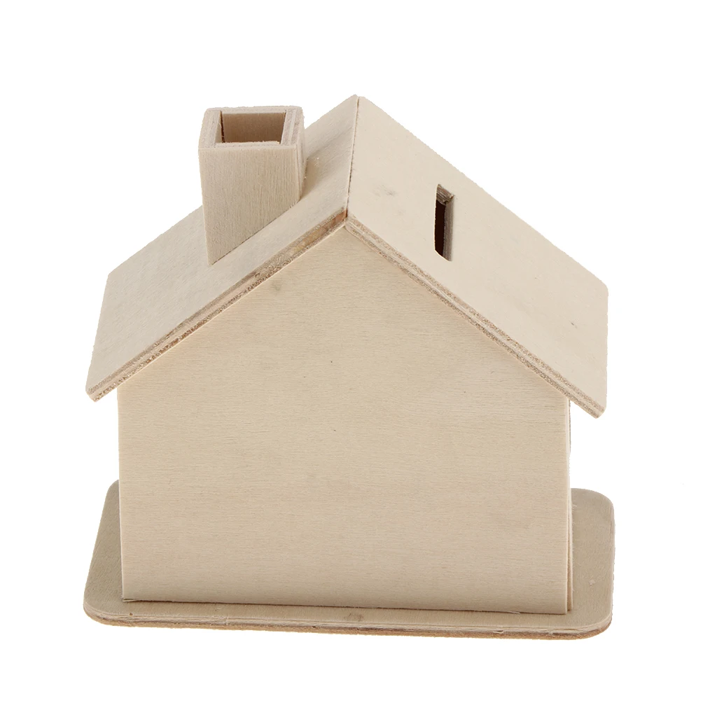 Unfinished Wood DIY Wood Pen Holder Hand Made Desk Organizer Pen Pot School Office Supplies Pen Stand Creative MDF Kids DIY Toys