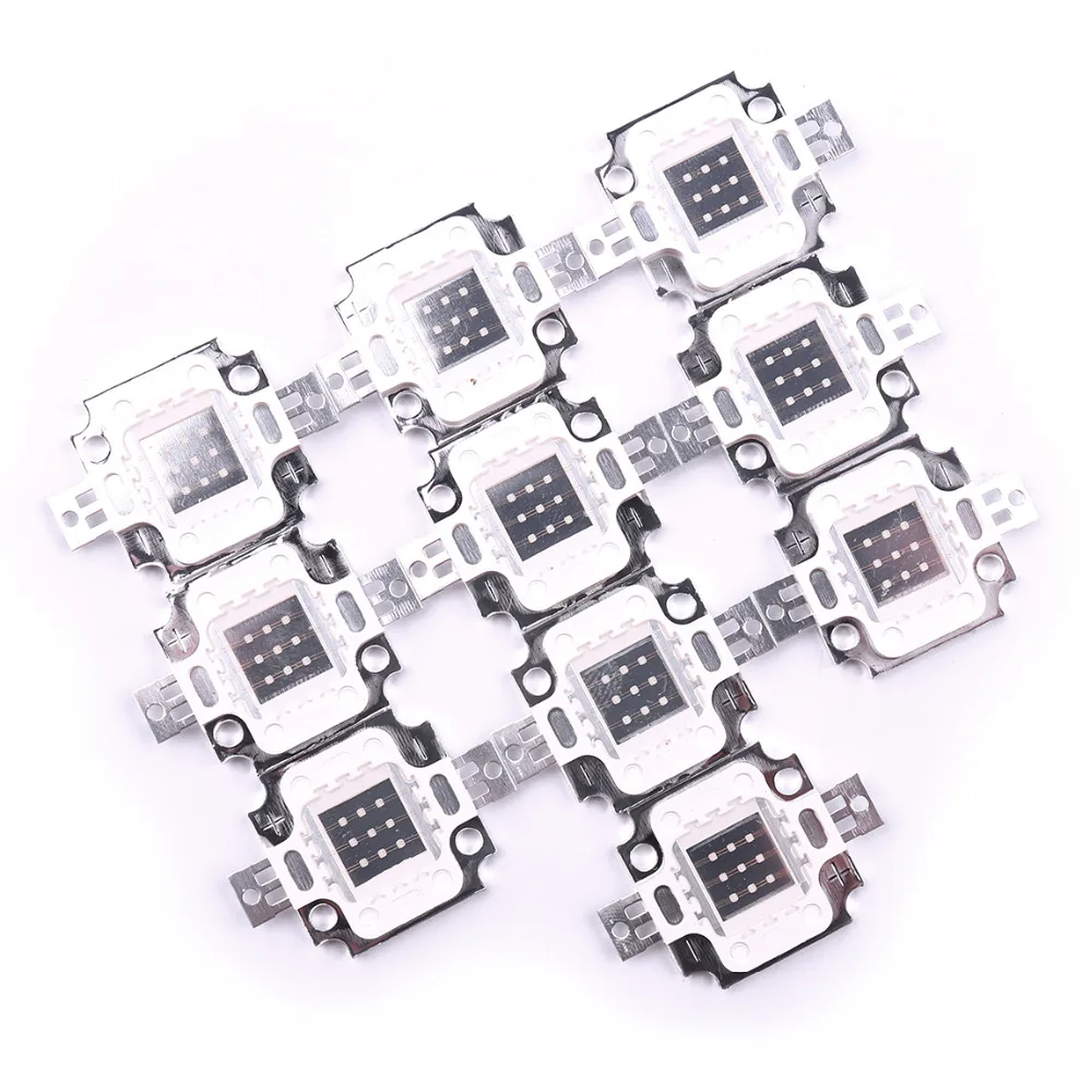 

Newest 10Pcs/Set 10W High Power Super Bright Chip Integrated Blue LED Light Bulb Lamp Light Beads High Quality