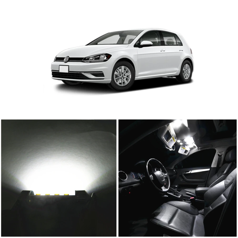 

WLJH 9pcs White Canbus Error free W5W 36MM C5W Light For Volkswagen VW Jetta VI MK6 Sedan LED Interior Light Package kit 2011+