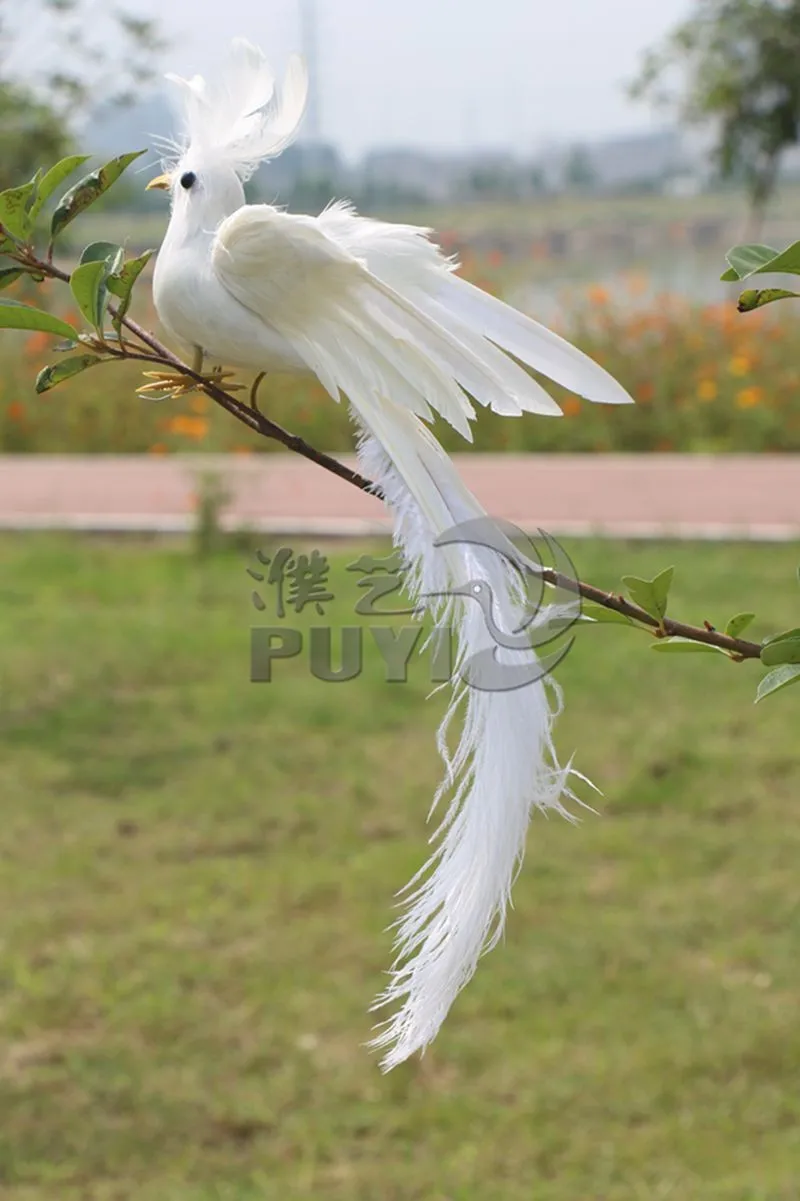 About 28x20cm Spreading Wings White Phoenix Bird Model Toy ...