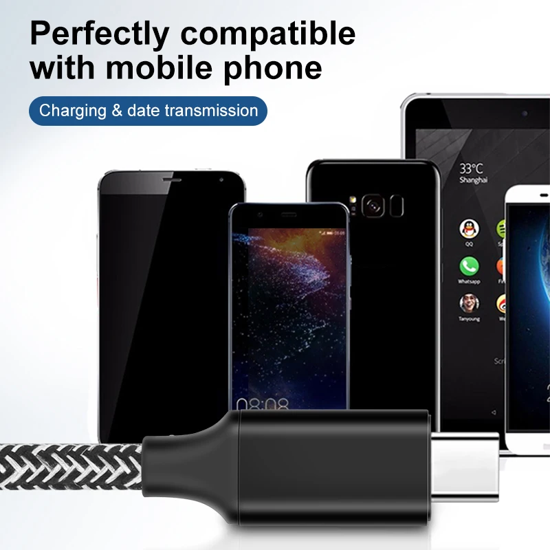 Coolreall нейлоновый шнур для передачи данных и синхронизации кабель USB Type C Samsung Galaxy S9