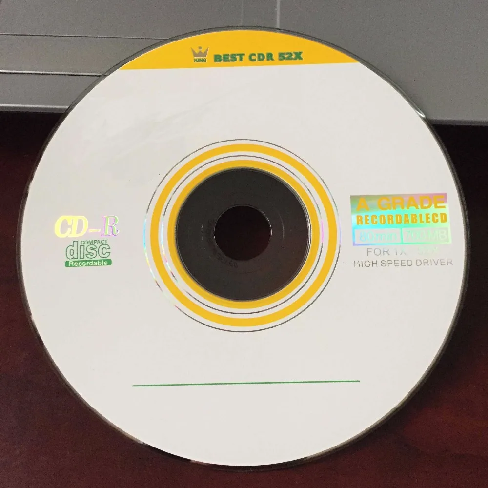 Buy Wholesale 25 discs A+ Yellow Blank Printed 52x