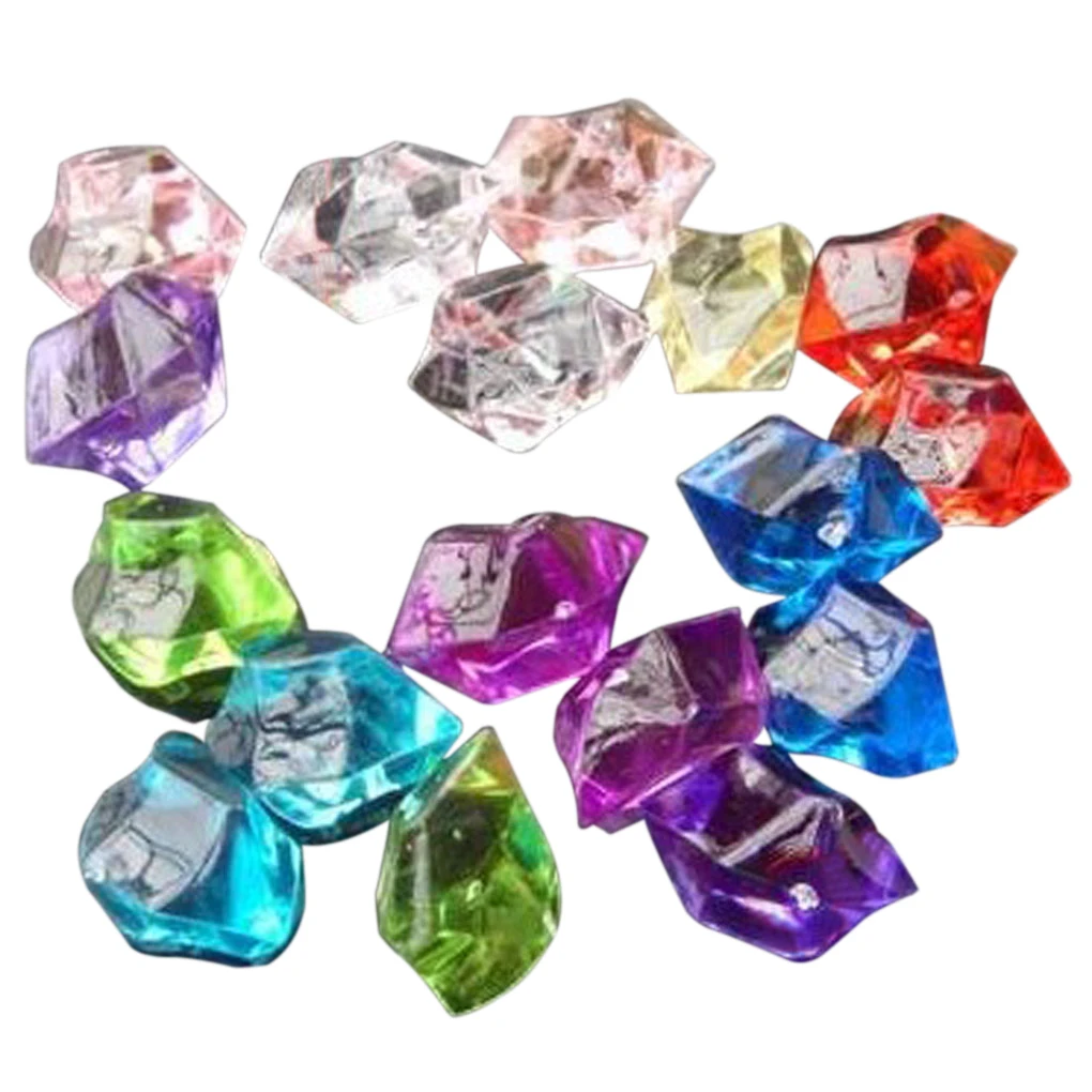 50pcs Acrylic Crystal Stone Color Stone Transparent Stone Aquarium Fish